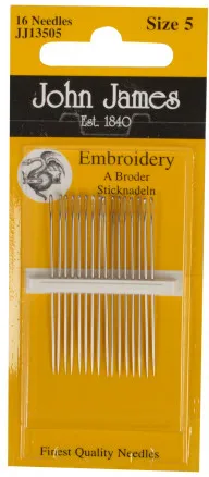 John James Broderinål Storlek 5 - 16 st