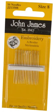 John James Broderinål Storlek 8 - 16 st