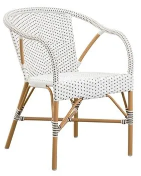 Sika-Design Madeleine Exterior Caféstol Vit/Mandel