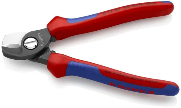 Knipex kabelsax, brunerad, med flerkomponentshandtag 165 mm