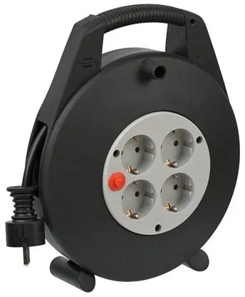 Brennenstuhl Kabelvinda Vario Line 4fach 10m sch