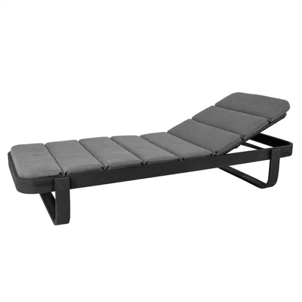 Cane-Line Cut solsäng med dyna - Lava grå