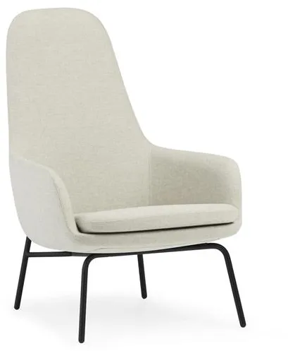 Normann Copenhagen Era Fåtölj Hög Svart Stål/Main Line Flax MLF20
