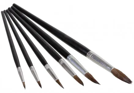 Artino Målarkartor/Konstnärspenselset Runda Getborst Ass. storlekar -