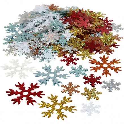 Paljetter, blandade färger, diameter 25+45 mm, 250 g/ 1 st.