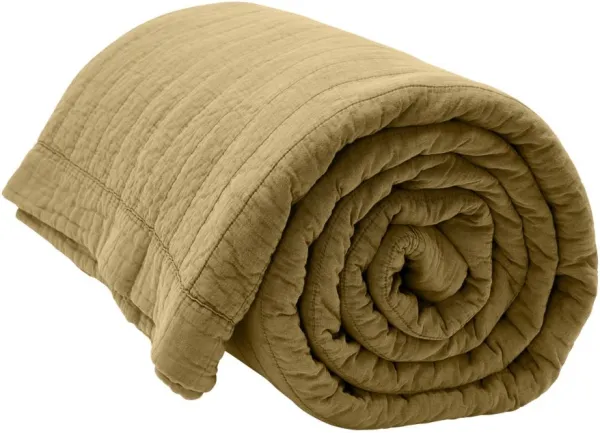 Magnhild, Quiltat bomullsöverkast, seeds, 280x280 cm