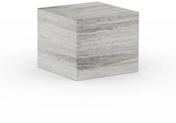 NORR11 Cubism Soffbord Liten Silver Travertin