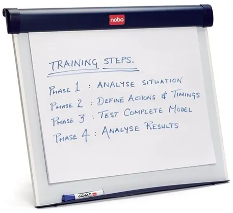 Nobo Barracuda staffli - 750 x 105 mm - vit