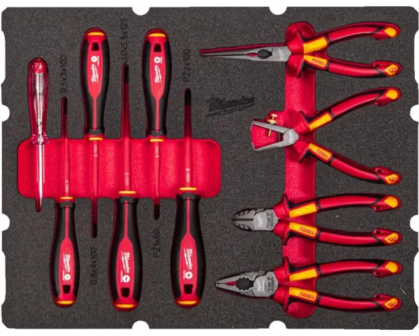 Milwaukee isolerat hylsnyckelsats med 10 delar