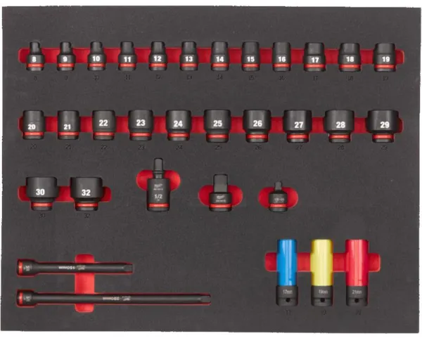 Milwaukee 1/2" 32-delars hylsnyckelsats